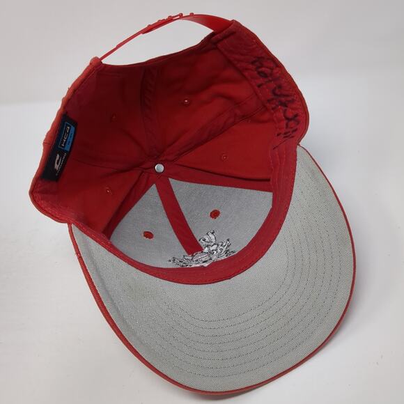 Champro Snapback Cap Red XL Adjustable Embroidered Vented Holes 6 Panel Outdoor - Picture 7 of 10
